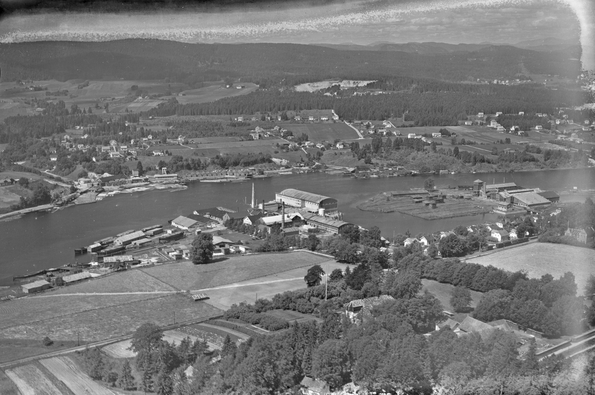 Ulike Widerø flyfoto fra Skien kommune, Borgestad og omegn 