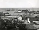 Visby hamn omkring år 1900. Vågbrytare.