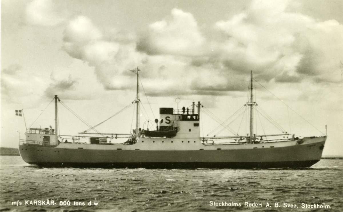 Ägare:/1943-54/: Stockholms Rederi AB Svea. Hemort: Stockholm.