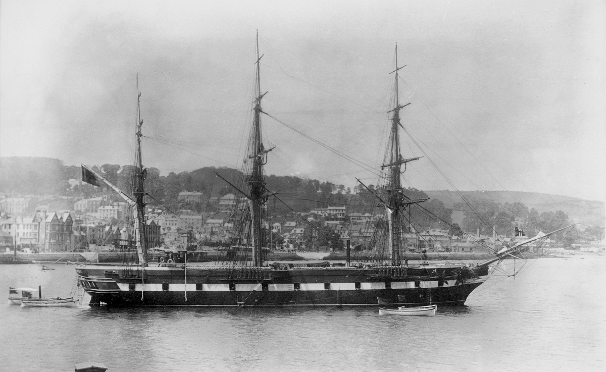 Vanadis i Dartmouths hamn år 1886.