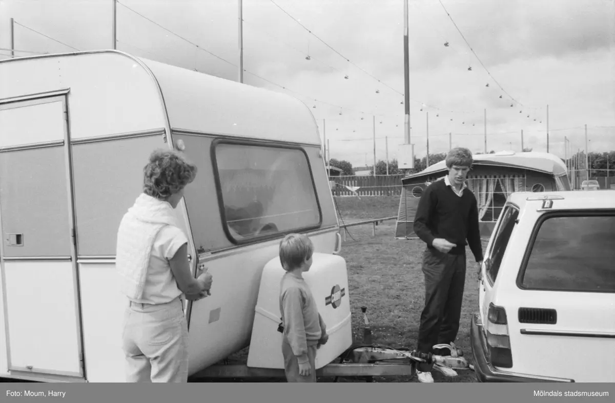 Campare vid Åby camping i Mölndal, år 1984.

För mer information om bilden se under tilläggsinformation.