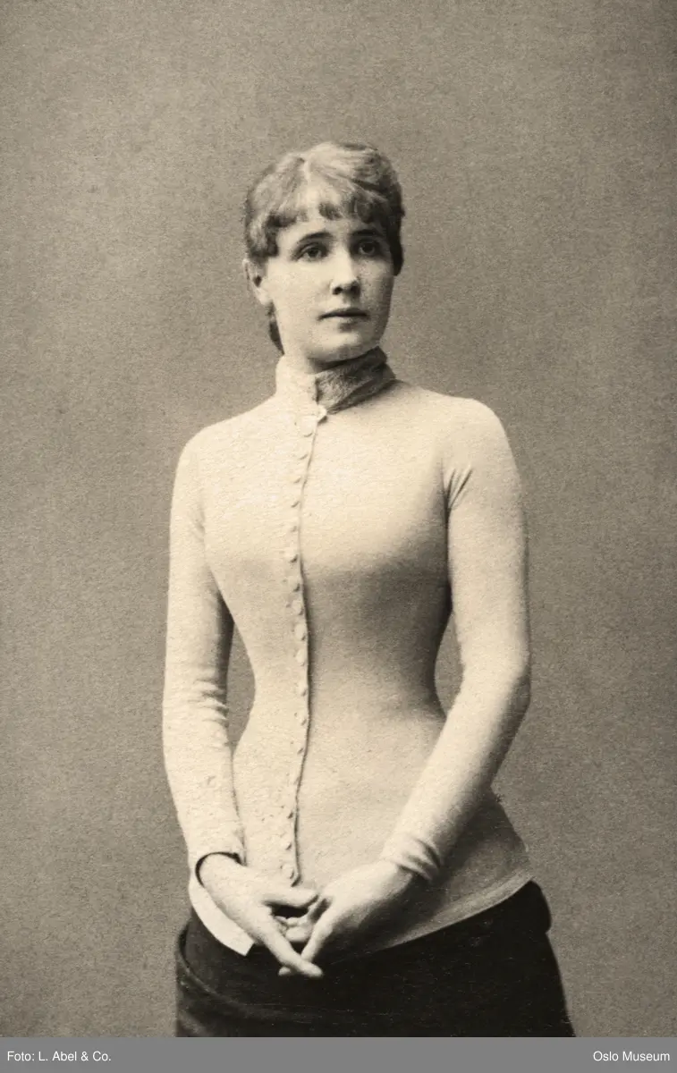 portrett, kvinne, kunstmaler, stående halvfigur