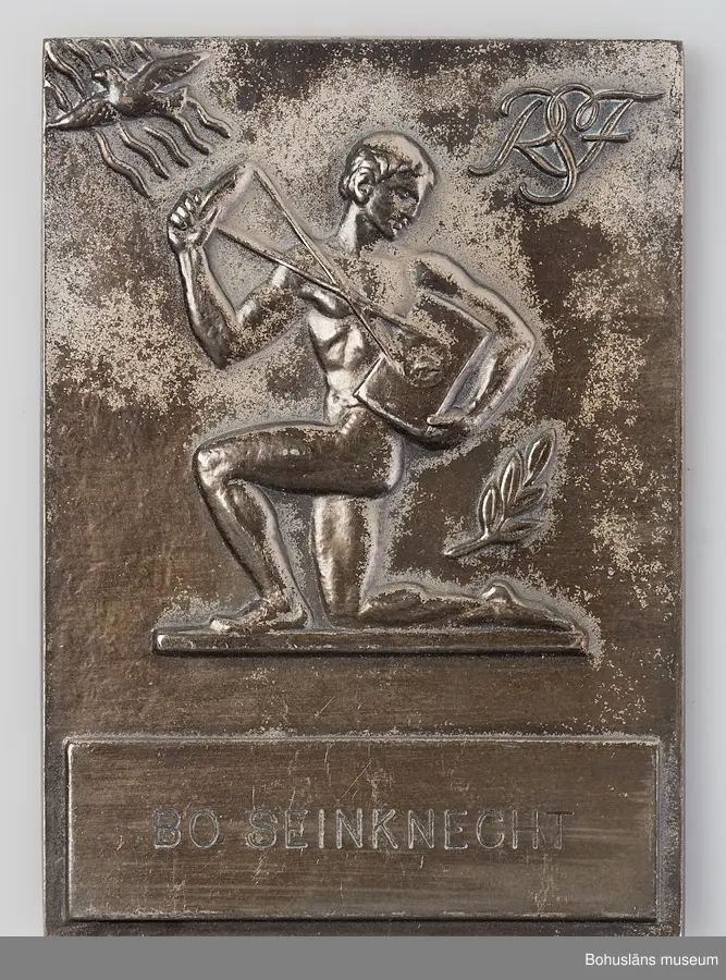 24 st medaljer/plaketter för pris i olika fototävlingar till Bo Seinknecht;  Mästartävlan, Riksfototävlingen, Uddevalla Fotoklubb, Västsvenska  mellan åren 1941 och 1959 .