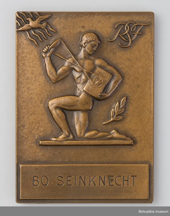 24 st medaljer/plaketter för pris i olika fototävlingar till Bo Seinknecht;  Mästartävlan, Riksfototävlingen, Uddevalla Fotoklubb, Västsvenska  mellan åren 1941 och 1959 .