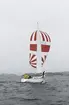 En Albin Nova seglar för spinnaker.