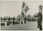 Göteborg den 4 aug. 1943.
Ulvenmännens jordfästning. En tyst minut som sista avsked till de fallna.