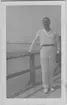 'Dr  E. Wollner på bro. ::  :: Dr E. Wollner vistades vid museet vårterminen 1919 eller 1920'