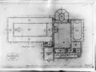 'Interiör: ''Plan af våningen 1tr upp''. ::  :: Ingår i serie med fotonr. 6067:1-7 med planritningar, såväl exteriör som interiör, inför nybyggandet av Naturhistoriska Museet i Göteborg.'