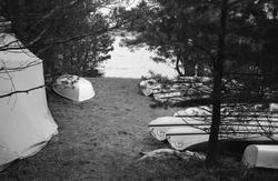 Annestorpsdalens scoutkårs läger vid Djursjön i Lindome, år 