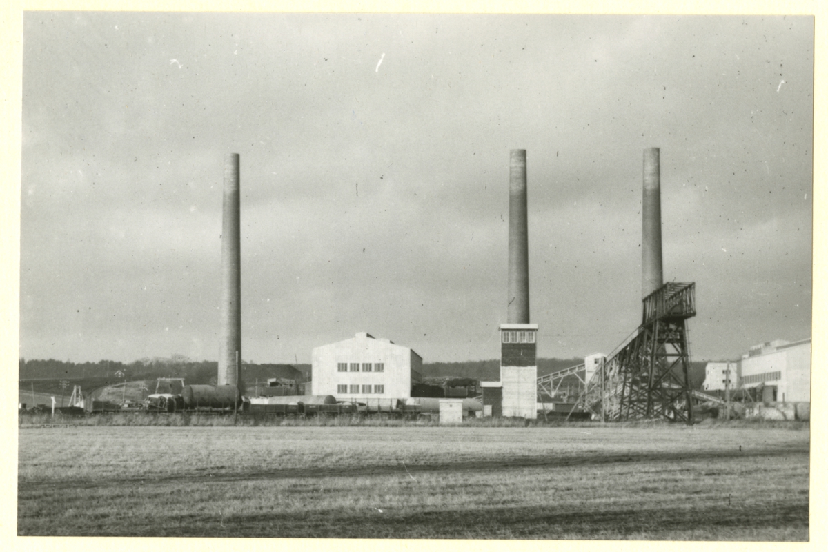 Flottans skifferoljeverk i Kinnekleva.
Den 1940 - 41 uppförda anläggningen.