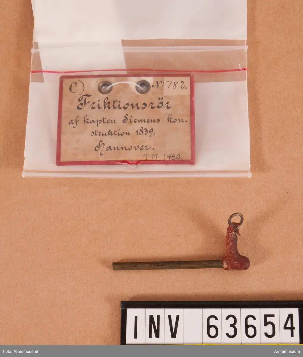 Grupp F II.
Friktionsrör, Tyskland. 1839. Av Siemens konstruktion.