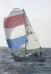 Albin Viggen seglar för spinnaker.