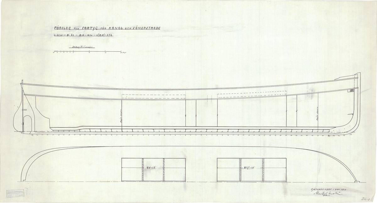 Profil, planritning.