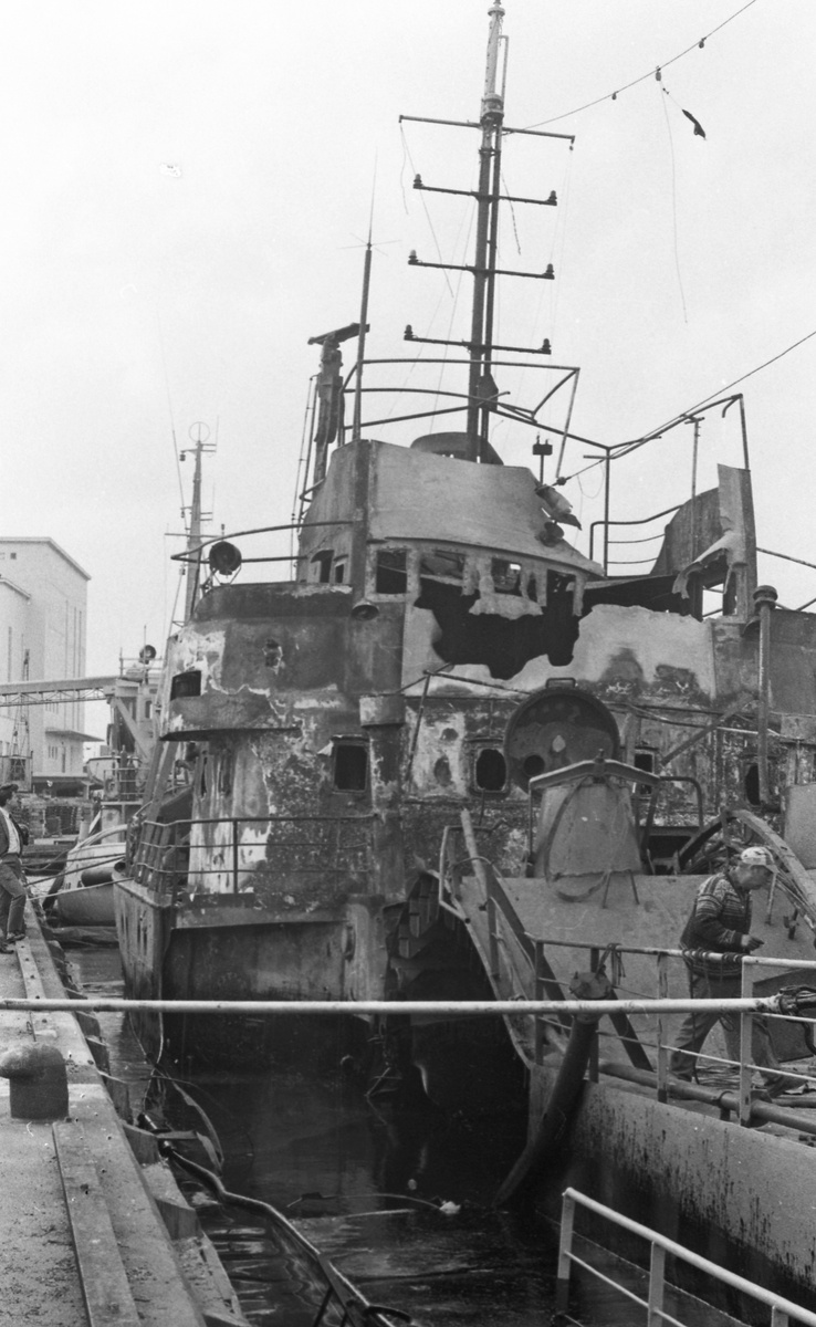 Makuroi - Eksplosjon - 16/6-1972. Flyfoto.
