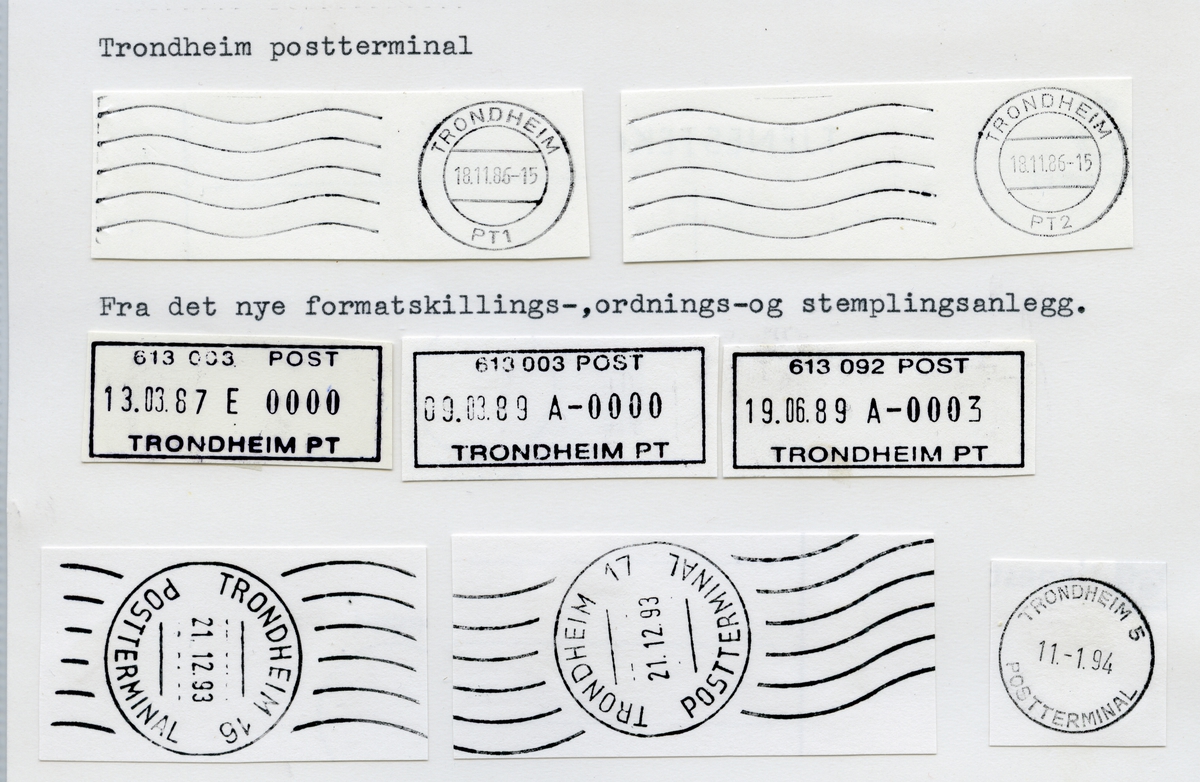 Stempelkatalog 7000 Trondheim (Trondhjem), Sør-Trøndelag