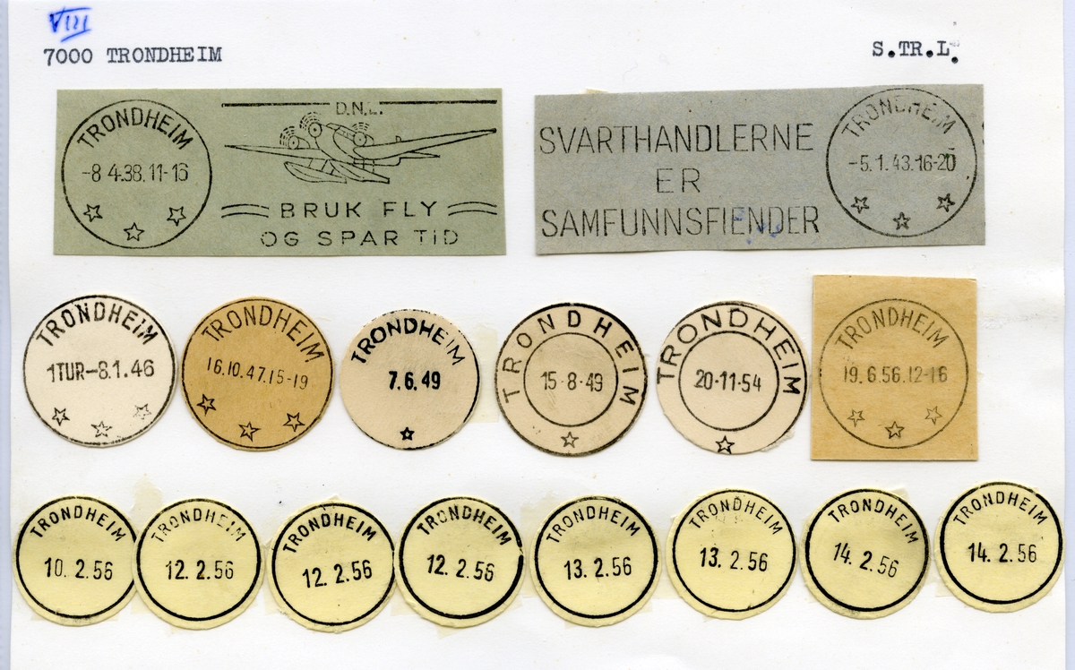 Stempelkatalog 7000 Trondheim (Trondhjem), Sør-Trøndelag