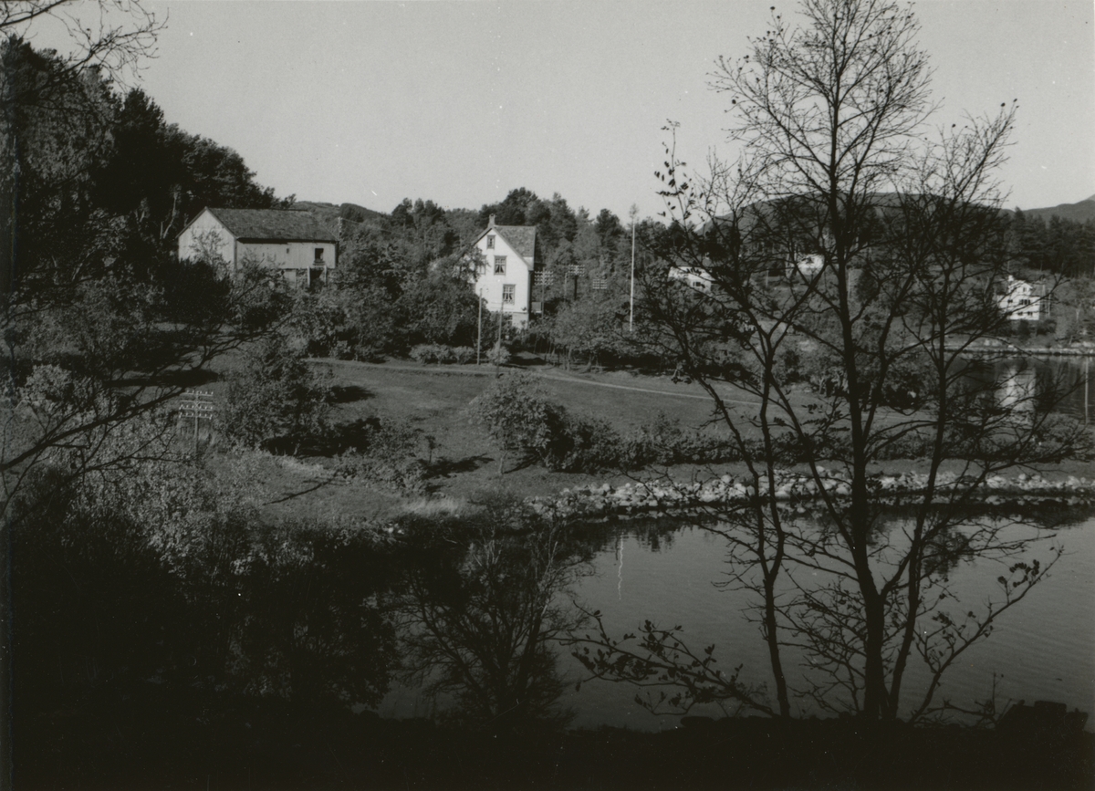 Prospektfotografi av et gårdstun i Urkevik på Vågnes i Sula Kommune.