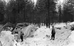 Batteriplats, vinter. A 6, XXXIV.Div. I.Stridsbatt.2. Tvärålund.