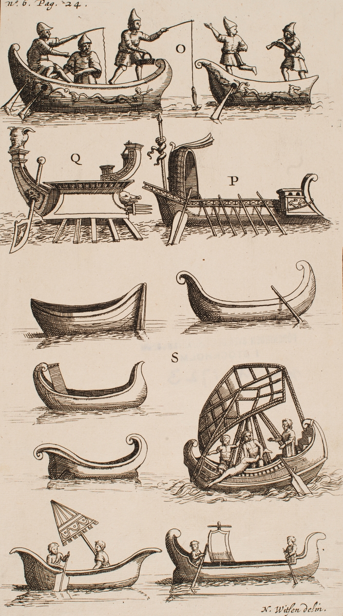 Historiska skepp och båtar, 11 st. Rekonstruktioner.