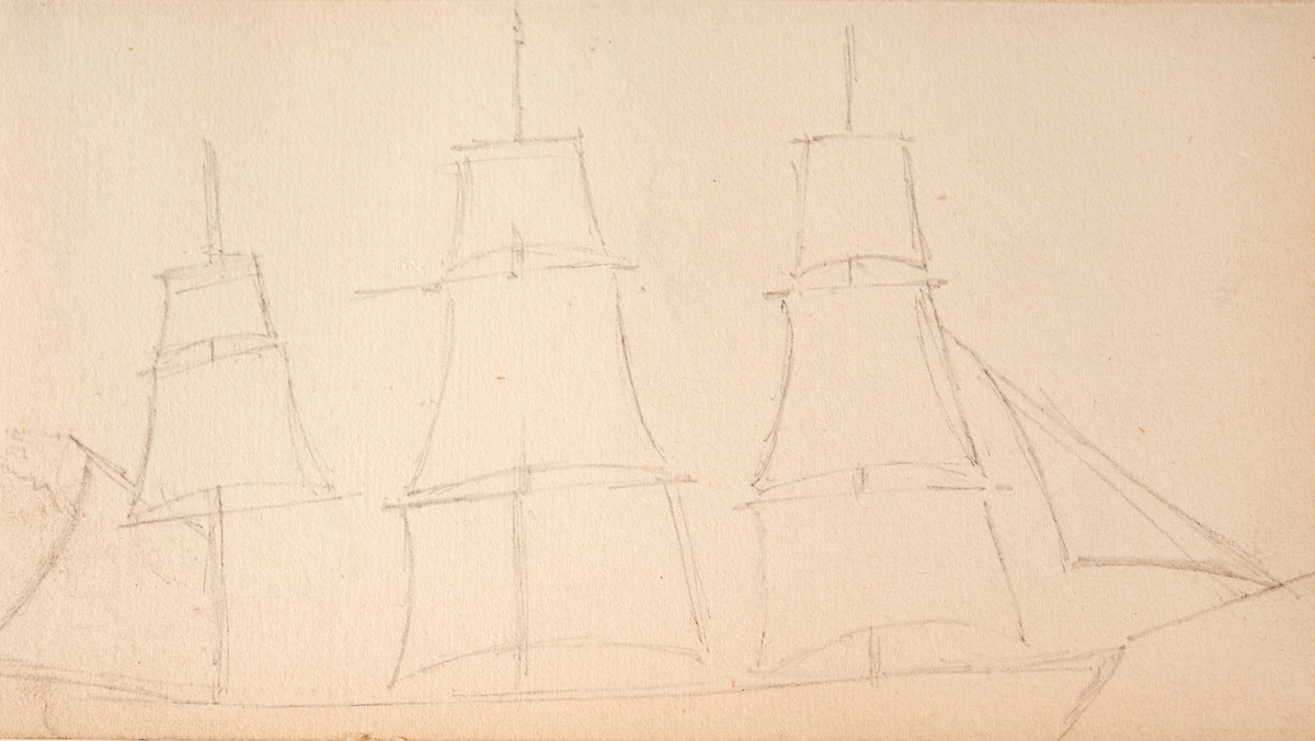 Framsidan: Slup under segel