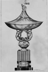 Helge Lindgrens ritning till den av Erik Åkerlund skänkta Mä