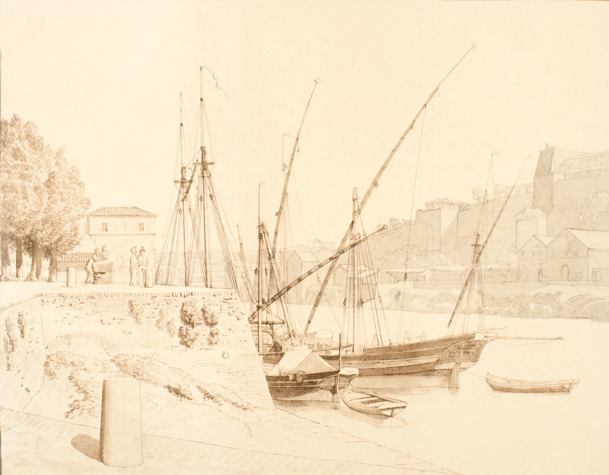 Hamnmotiv. Ripa granda 1814.