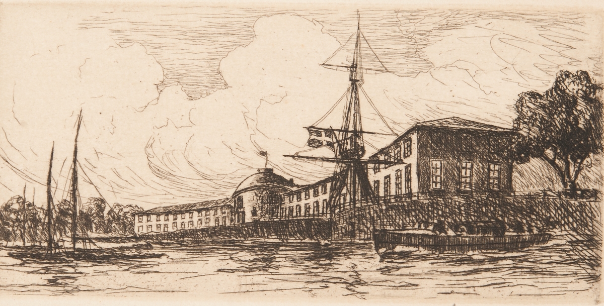 Julkort - föreställande Sjöhistoriska museet
