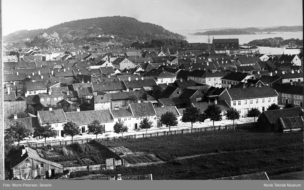 Kristiansand, panorama fra brannposten