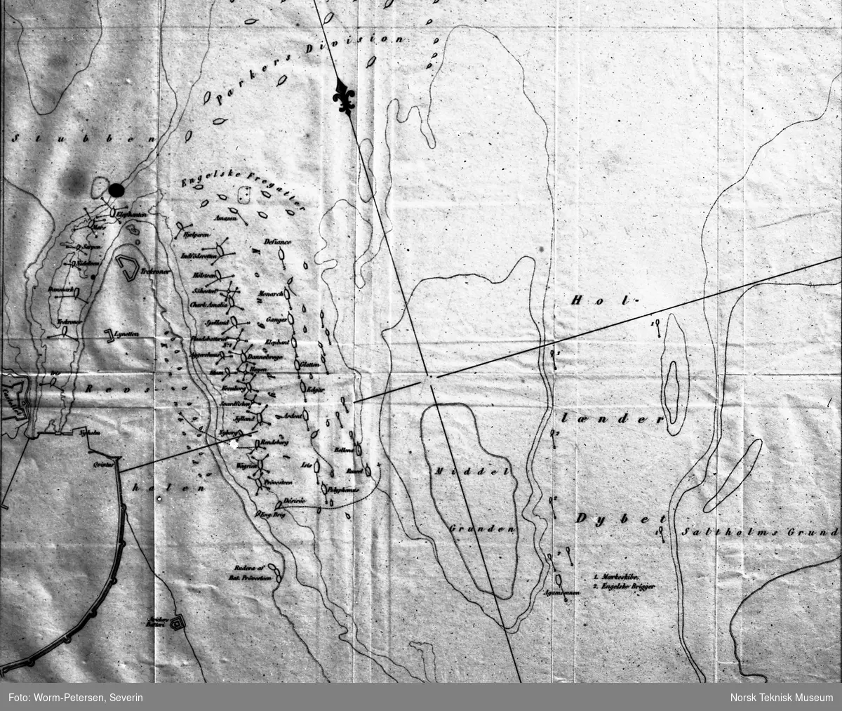 Plan over slaget på Reden utenfor København 1801