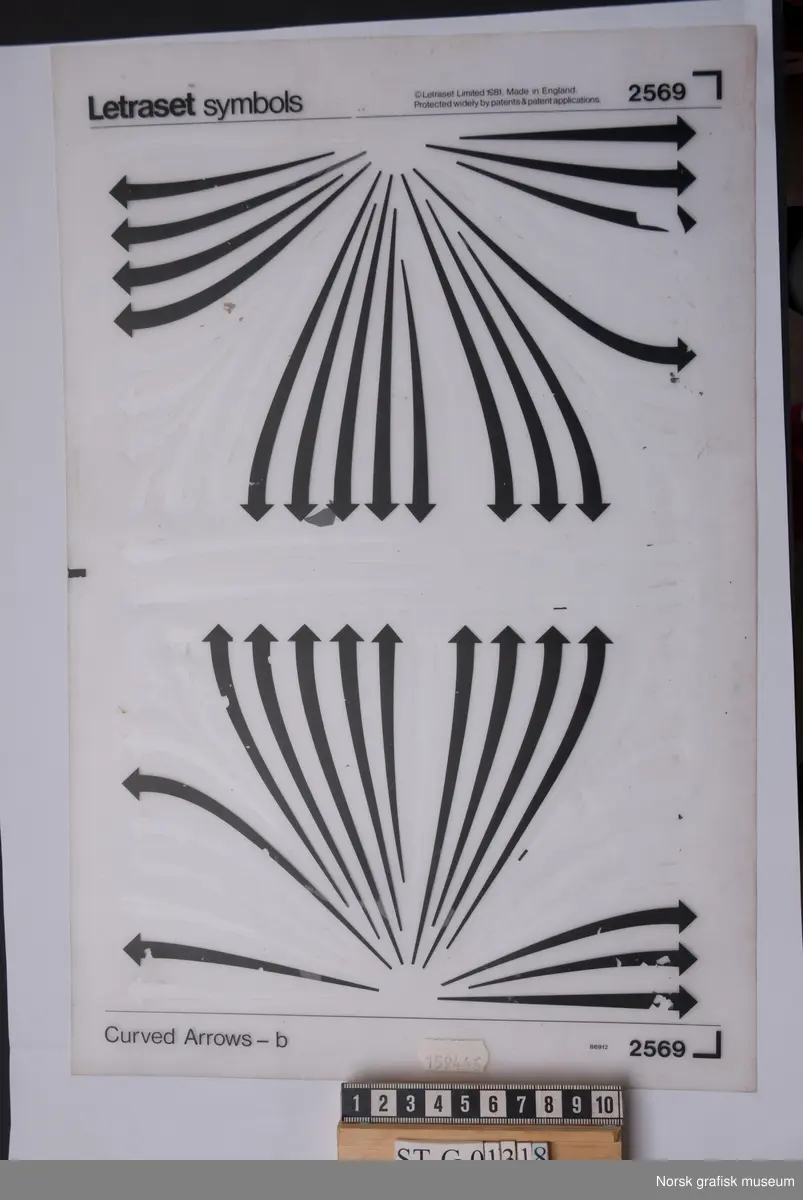 Katalog over Letraset-typer.