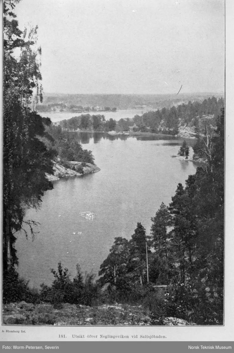 Sverige, Neglingeviken ved Saltsjøbaden ved Stockholm. Trolig tatt ifm Stockholms-utstillingen 1897