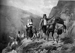 "Sæterreisen" - Maleri av Adolf Tidemand