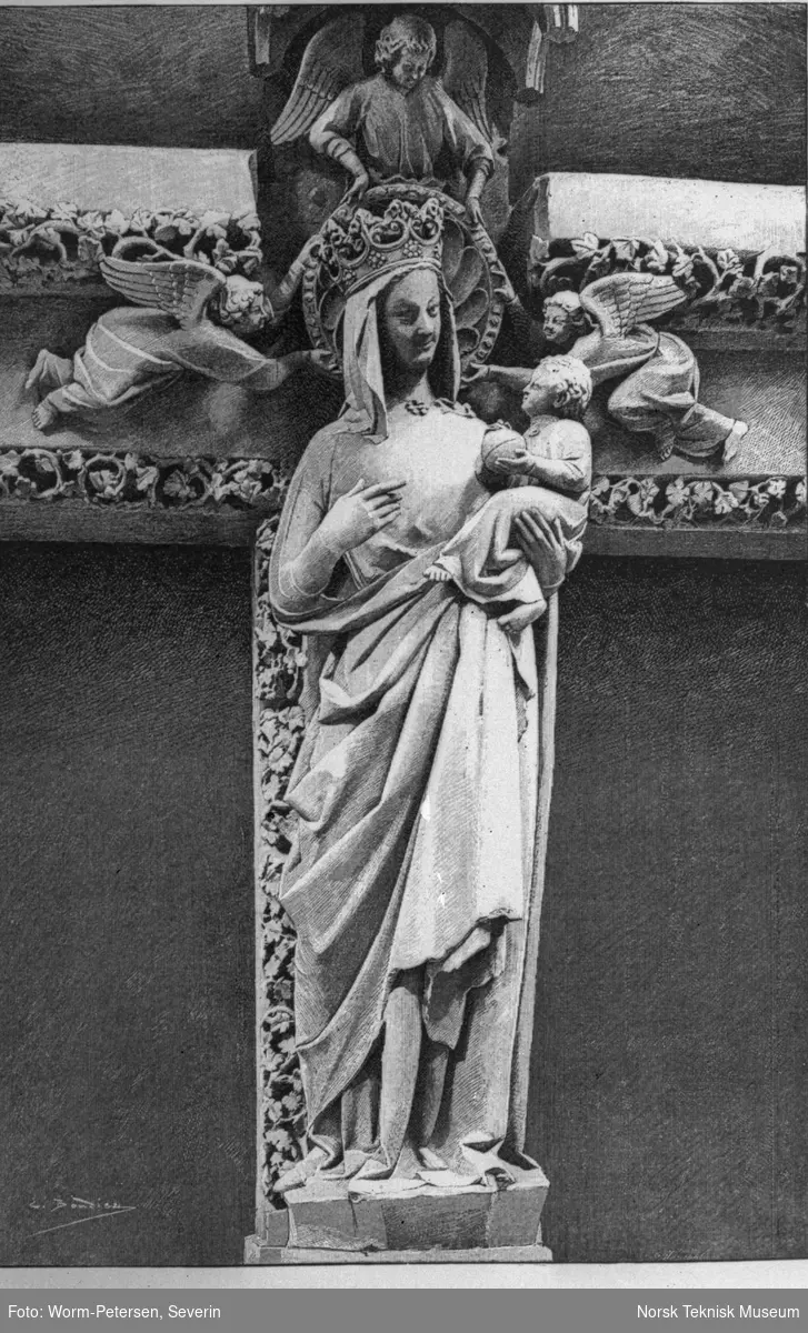 Gotisk kunst: Mariafigur, katedralen i Amiens