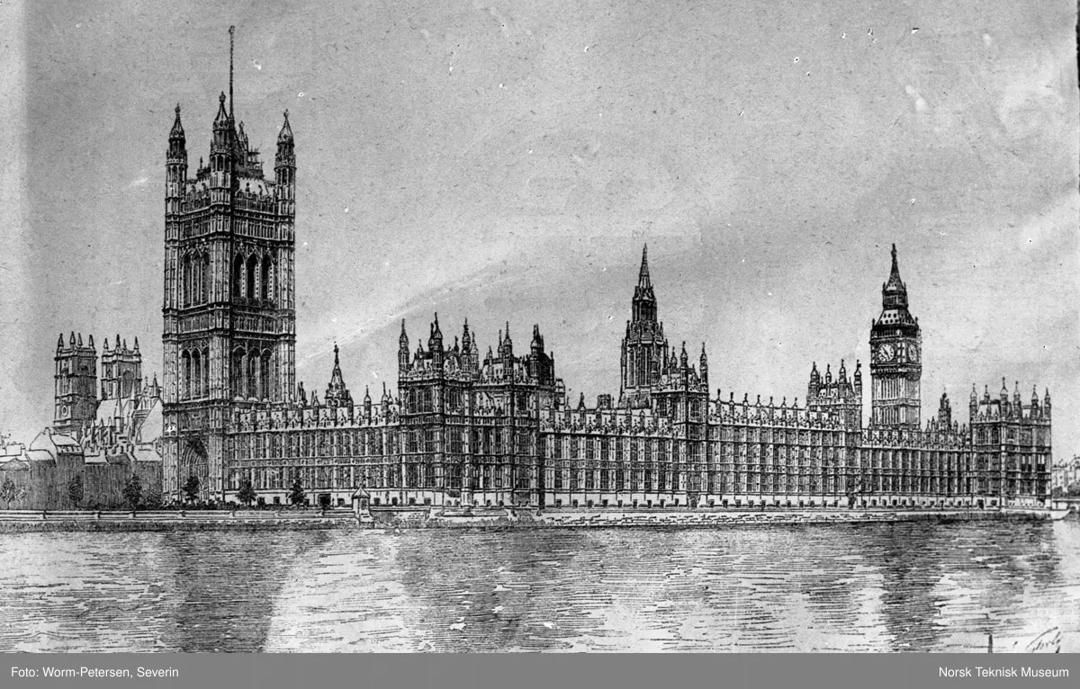 St. Paul's Cathedral og Houses of Parliament, England