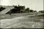 Järnvägen, Rantens station. Bryggan vid lokstallarna.