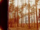 Adolfsbergs Sanatorium, tvåvånings sanatoriebyggnad med inredd vind.
Stereofotografi.