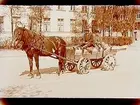 Häst spänd framför vagn med två personer i.
E.W. Bengtsson
Skogaholm, Adolfsberg