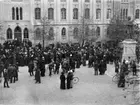 Nykterhetsorganisationer.
Kvinnornas demonstration för spritförbud.