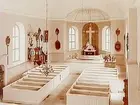 Lillkyrka kyrka, interiör av kyrkrummet efter restaureringen.
Beställningsnr. LA-116.
