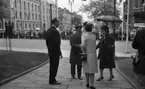 Kungen vid Nikolaikyrkan 5 juni 1965
Stortorget
Valter Åman
Gustav VI Adolf
Tyra Åman
700 år