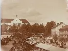 Nora, torget och kyrkan, från söder.