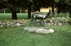 Stadsparken, skulpturen heter Hjorten.
Gjord av Arvid Knöppel.