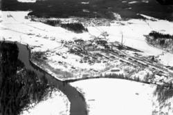 Flygfoto över Bofors, Krutfabriken.