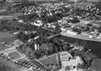 Flygfoto över Askersund.
Bilden  tagen för vykort.