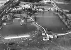 Flygfoto över Gustavsviksbadet, Örebro.