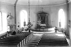 Interiör av Stora Mellösa kyrka.
Bilden tagen för vykort.
Förlag: Holm & Lundqvist.