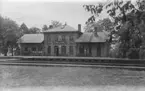 Hasselfors järnvägsstation.
Bilden tagen för vykort.