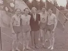 Friidrott, Hällefors. Närkes stafettlag 400 m. Fr.v. Lars-Erik Wolfbrandt, Lennart Johansson, tränare Evert Mattsson, Sven Malmberg, Alf Andersson (Linde).