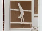 Ryska gymnaster på bild vid Idrottshuset 1950.