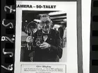 Göstas kamera från 1950-talet. Blixtstaven bad Gösta sin mor i USA att köpa och sända till Sverige. Kameran var en tysk Rolleyflex, en toppen kamera,en tidtypisk presskamera.